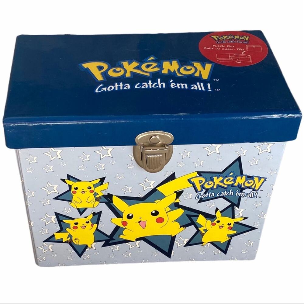 Nintendo Pokemon 1998 90s Pikachu 3-Tier Storage Case